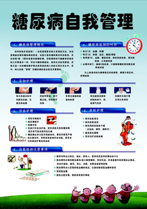 【209海報展板辦公裝飾3777糖尿病自我管理】價格,廠家,圖片,燈箱布/噴繪布,新豐縣新奇麗廣告設計制作室-